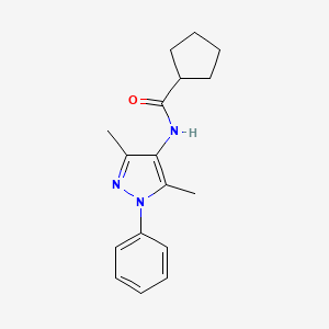 N-(3,5-dimethyl-1-phenylpyrazol-4-yl)cyclopentanecarboxamide