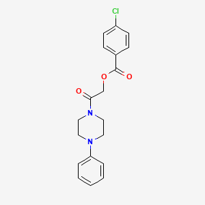 2-Oxo-2-(4-phenylpiperazin-1-yl)ethyl 4-chlorobenzoate