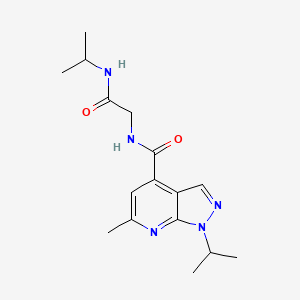 6-methyl-N-[2-oxo-2-(propan-2-ylamino)ethyl]-1-propan-2-ylpyrazolo[3,4-b]pyridine-4-carboxamide