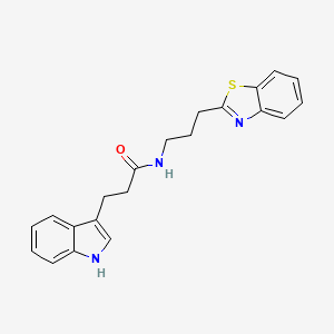 molecular formula C21H21N3OS B7485499 N-[3-(1,3-benzothiazol-2-yl)propyl]-3-(1H-indol-3-yl)propanamide 