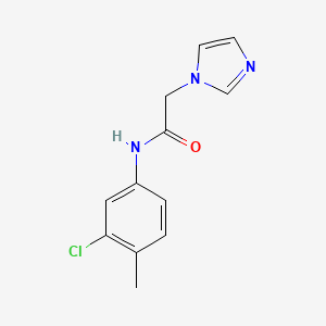 N-(3-chloro-4-methylphenyl)-2-imidazol-1-ylacetamide