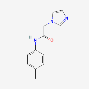 molecular formula C12H13N3O B7485537 2-imidazol-1-yl-N-(4-methylphenyl)acetamide 