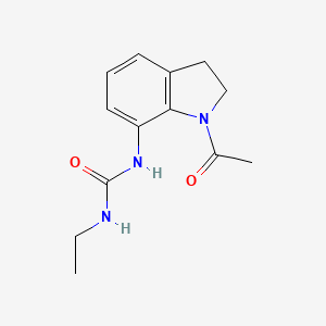 molecular formula C13H17N3O2 B7485592 1-(1-Acetyl-2,3-dihydroindol-7-yl)-3-ethylurea 