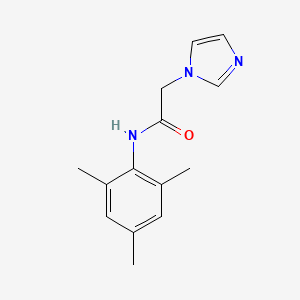 molecular formula C14H17N3O B7485595 2-imidazol-1-yl-N-(2,4,6-trimethylphenyl)acetamide 