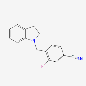 4-(2,3-Dihydroindol-1-ylmethyl)-3-fluorobenzonitrile