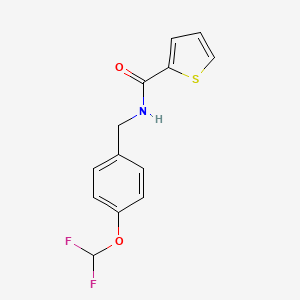 N-[[4-(difluoromethoxy)phenyl]methyl]thiophene-2-carboxamide