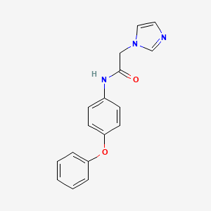 molecular formula C17H15N3O2 B7485611 2-imidazol-1-yl-N-(4-phenoxyphenyl)acetamide 