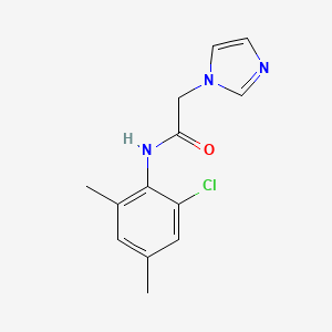 molecular formula C13H14ClN3O B7485618 N-(2-chloro-4,6-dimethylphenyl)-2-imidazol-1-ylacetamide 