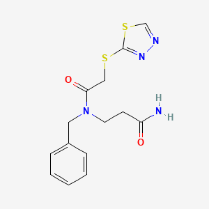 3-[Benzyl-[2-(1,3,4-thiadiazol-2-ylsulfanyl)acetyl]amino]propanamide