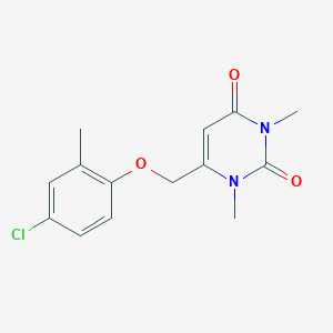 6-[(4-Chloro-2-methylphenoxy)methyl]-1,3-dimethylpyrimidine-2,4-dione