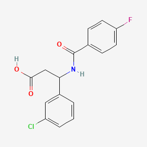 3-(3-Chlorophenyl)-3-[(4-fluorobenzoyl)amino]propanoic acid