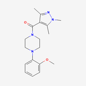 [4-(2-Methoxyphenyl)piperazin-1-yl]-(1,3,5-trimethylpyrazol-4-yl)methanone