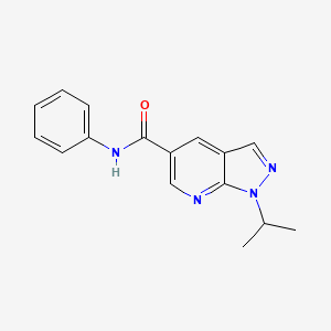 N-phenyl-1-propan-2-ylpyrazolo[3,4-b]pyridine-5-carboxamide