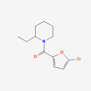 molecular formula C12H16BrNO2 B7485659 (5-Bromofuran-2-yl)-(2-ethylpiperidin-1-yl)methanone 