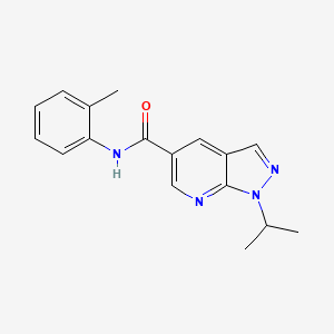 N-(2-methylphenyl)-1-propan-2-ylpyrazolo[3,4-b]pyridine-5-carboxamide