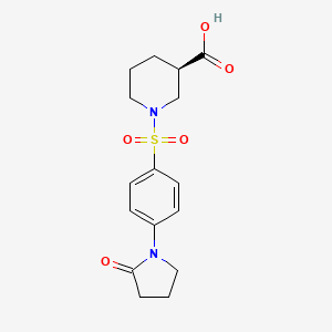 (3R)-1-[4-(2-oxopyrrolidin-1-yl)phenyl]sulfonylpiperidine-3-carboxylic acid