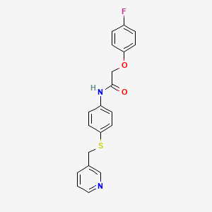 molecular formula C20H17FN2O2S B7485681 2-(4-fluorophenoxy)-N-[4-(pyridin-3-ylmethylsulfanyl)phenyl]acetamide 