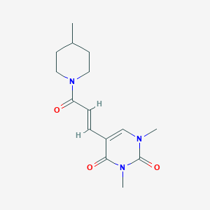 1,3-dimethyl-5-[(E)-3-(4-methylpiperidin-1-yl)-3-oxoprop-1-enyl]pyrimidine-2,4-dione