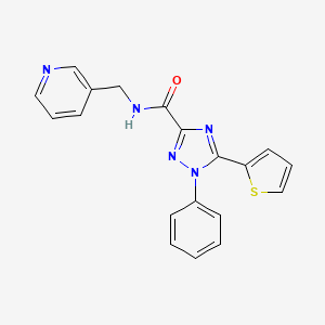 1-phenyl-N-(pyridin-3-ylmethyl)-5-thiophen-2-yl-1,2,4-triazole-3-carboxamide