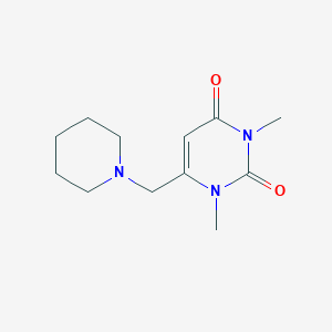 molecular formula C12H19N3O2 B7485763 1,3-Dimethyl-6-(piperidin-1-ylmethyl)pyrimidine-2,4-dione 