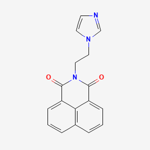 molecular formula C17H13N3O2 B7485770 2-(2-Imidazol-1-ylethyl)benzo[de]isoquinoline-1,3-dione 