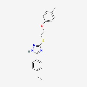 molecular formula C19H21N3OS B7485787 5-(4-ethylphenyl)-3-[2-(4-methylphenoxy)ethylsulfanyl]-1H-1,2,4-triazole 