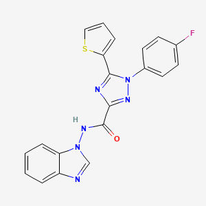 N-(benzimidazol-1-yl)-1-(4-fluorophenyl)-5-thiophen-2-yl-1,2,4-triazole-3-carboxamide