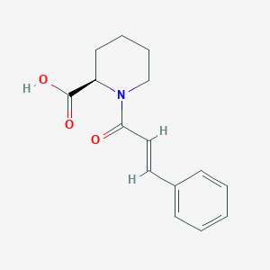 molecular formula C15H17NO3 B7485797 (2R)-1-[(E)-3-phenylprop-2-enoyl]piperidine-2-carboxylic acid 