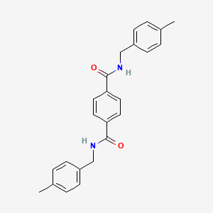 molecular formula C24H24N2O2 B7485807 1-N,4-N-bis[(4-methylphenyl)methyl]benzene-1,4-dicarboxamide 