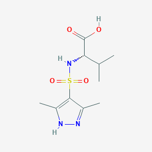 (2S)-2-[(3,5-dimethyl-1H-pyrazol-4-yl)sulfonylamino]-3-methylbutanoic acid