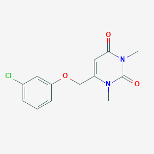 6-[(3-Chlorophenoxy)methyl]-1,3-dimethylpyrimidine-2,4-dione