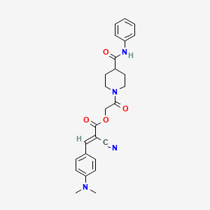 molecular formula C26H28N4O4 B7485855 [2-oxo-2-[4-(phenylcarbamoyl)piperidin-1-yl]ethyl] (E)-2-cyano-3-[4-(dimethylamino)phenyl]prop-2-enoate 