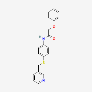 molecular formula C20H18N2O2S B7485891 2-phenoxy-N-[4-(pyridin-3-ylmethylsulfanyl)phenyl]acetamide 