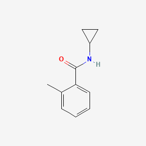 molecular formula C11H13NO B7485909 N-cyclopropyl-2-methylbenzamide 