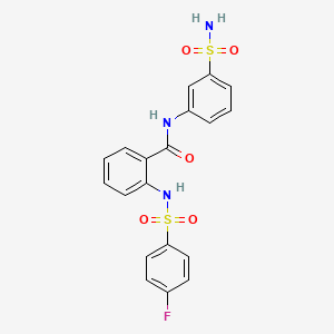 2-[(4-fluorophenyl)sulfonylamino]-N-(3-sulfamoylphenyl)benzamide