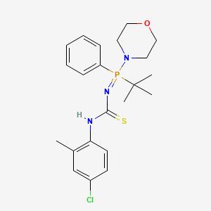 1-(Tert-butyl-morpholin-4-yl-phenyl-lambda5-phosphanylidene)-3-(4-chloro-2-methylphenyl)thiourea