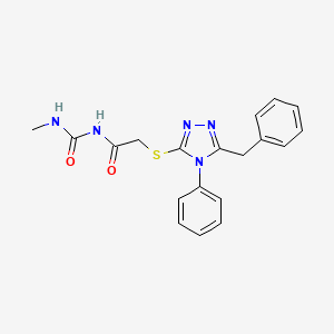 2-[(5-benzyl-4-phenyl-1,2,4-triazol-3-yl)sulfanyl]-N-(methylcarbamoyl)acetamide