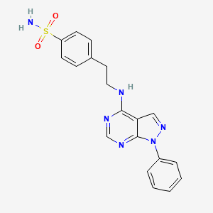 molecular formula C19H18N6O2S B7485986 4-{2-[(1-phenyl-1H-pyrazolo[3,4-d]pyrimidin-4-yl)amino]ethyl}benzenesulfonamide 