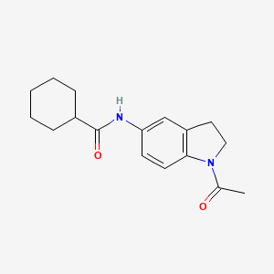 molecular formula C17H22N2O2 B7485996 N-(1-acetyl-2,3-dihydroindol-5-yl)cyclohexanecarboxamide 