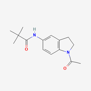 molecular formula C15H20N2O2 B7486007 N-(1-acetyl-2,3-dihydroindol-5-yl)-2,2-dimethylpropanamide 