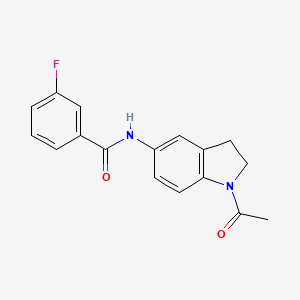 molecular formula C17H15FN2O2 B7486027 N-(1-acetyl-2,3-dihydroindol-5-yl)-3-fluorobenzamide 