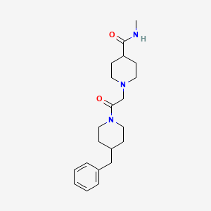 molecular formula C21H31N3O2 B7486031 1-[2-(4-benzylpiperidin-1-yl)-2-oxoethyl]-N-methylpiperidine-4-carboxamide 