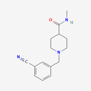 molecular formula C15H19N3O B7486037 1-[(3-cyanophenyl)methyl]-N-methylpiperidine-4-carboxamide 