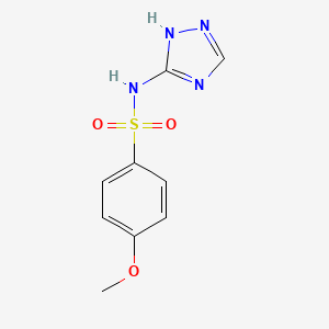 molecular formula C9H10N4O3S B7486073 4-methoxy-N-(1H-1,2,4-triazol-5-yl)benzenesulfonamide 