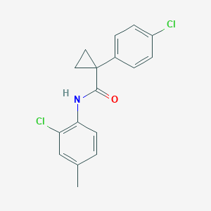 molecular formula C17H15Cl2NO B7486109 N-(2-chloro-4-methylphenyl)-1-(4-chlorophenyl)cyclopropane-1-carboxamide 