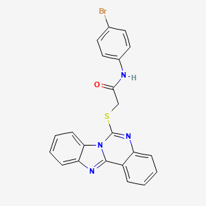 2-(benzimidazolo[1,2-c]quinazolin-6-ylsulfanyl)-N-(4-bromophenyl)acetamide