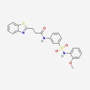 molecular formula C23H21N3O4S2 B7486148 3-(1,3-benzothiazol-2-yl)-N-[3-[(2-methoxyphenyl)sulfamoyl]phenyl]propanamide 