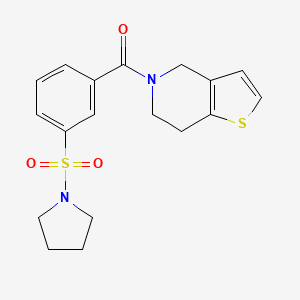 6,7-dihydro-4H-thieno[3,2-c]pyridin-5-yl-(3-pyrrolidin-1-ylsulfonylphenyl)methanone