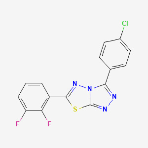 molecular formula C15H7ClF2N4S B7486177 3-(4-Chlorophenyl)-6-(2,3-difluorophenyl)-[1,2,4]triazolo[3,4-b][1,3,4]thiadiazole 