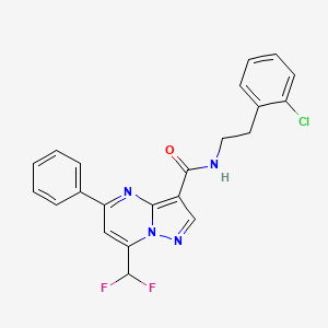 N-[2-(2-chlorophenyl)ethyl]-7-(difluoromethyl)-5-phenylpyrazolo[1,5-a]pyrimidine-3-carboxamide